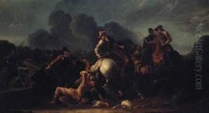 A Cavalry Battle by Guglielmo Cortese Il Borgognone