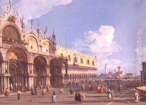 View of Venice with St Marks by (Giovanni Antonio Canal) Canaletto