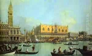 The Bucintoro At The Molo On Ascension Day 1 1732 by (Giovanni Antonio Canal) Canaletto
