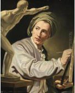 Ritratto Del Pittore David Allan by Domenico Corvi