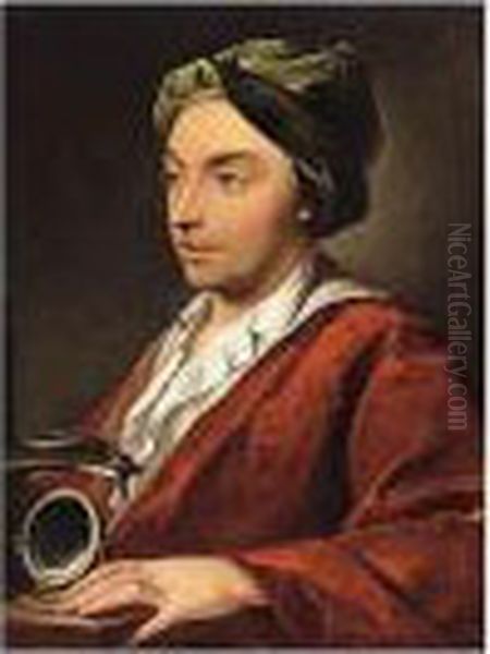 Portrait Of A Gentleman, Holding A Microscope - view 1