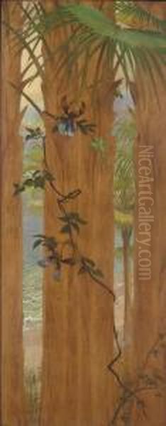 Hummingbird And Orchids - view 1