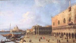The Molo of the Doges Palace by (Giovanni Antonio Canal) Canaletto