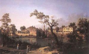 View of a River, Perhaps in Padua