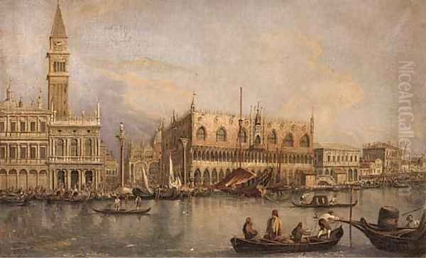 A view of the Doge's palace and Piazza San Marco from the Grand Canal, Venice - view 1