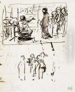 Studio Per "la Presentazione Di Cristo A Pilato" by Demetrio Cosola