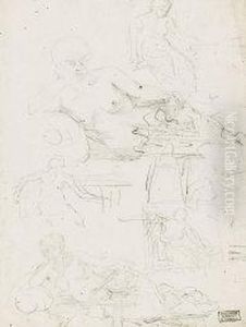 Studio Di Nudi (recto E Verso) by Demetrio Cosola