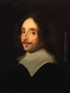 Portrait Of A Gentleman, Head And Shoulders In A Black Doublet Witha Lawn Collar