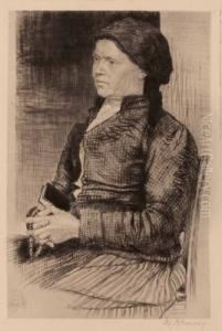 Bauerin Mit Gebetsbuch by Alfred Cossmann