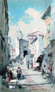 Villefranche. Rue Animee. by Emmanuel Costa
