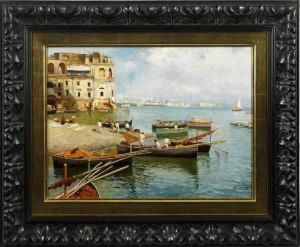 Fischer Im Sommerlichen Hafen Von Nizza