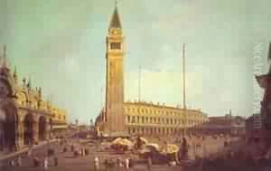 Piazza San Marco Looking South-West 1750s by (Giovanni Antonio Canal) Canaletto