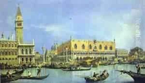 The Molo Seen From The Basin Of San Marco by (Giovanni Antonio Canal) Canaletto