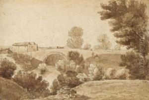 Paesaggio Con Ponte by Giovanni Costa