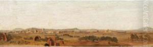 Landscape With A Town In The Distance by Giovanni Costa