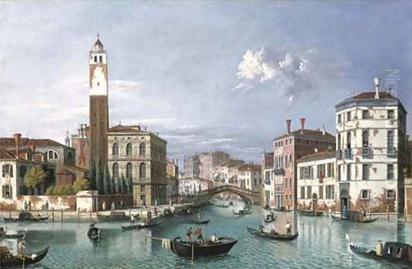 Venice The Grand Canal looking north-west towards S. Geremia and the entrance to the Cannaregio - view 1