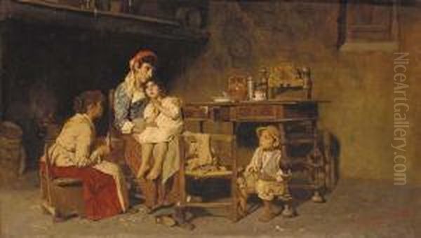 An Artisan's Family In An Interior - view 1