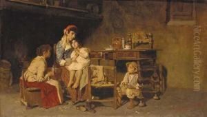 An Artisan's Family In An Interior An Artisan's Family In An Interior