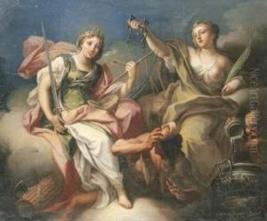 Justice And Temperance Triumphant Over Vice