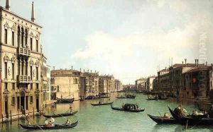 Venice The Grand Canal, Looking North-East from Palazzo Balbi to the Rialto Bri by (Giovanni Antonio Canal) Canaletto