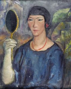 Donna Allo Specchio by Giovanni Costetti