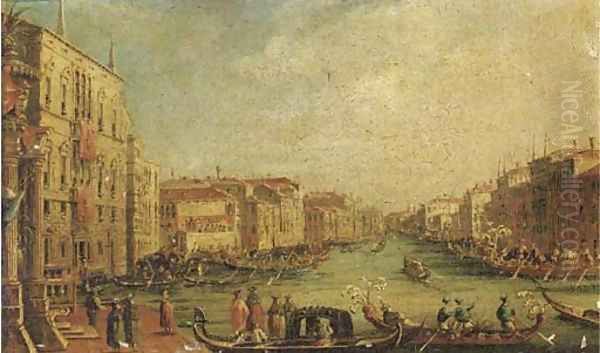 Ascension Day The Regatta on the Grand Canal, Venice, with the Palazzo Balbi on the left - view 1
