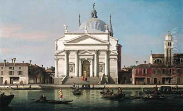 The Church of the Redentore, Venice, with sandalos and gondolas - view 1