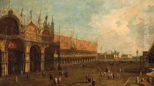 The Doge's Palace, Venice, looking towards the Piazzetta by (Giovanni Antonio Canal) Canaletto