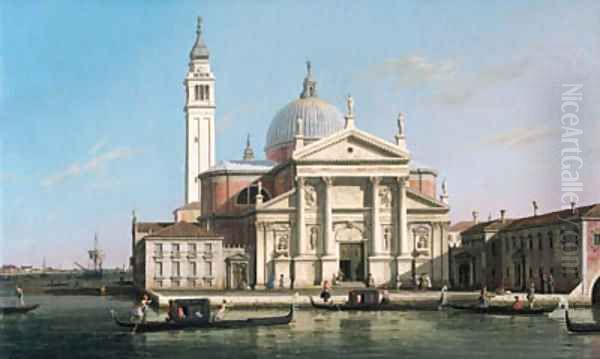 The Church of S. Giorgio Maggiore, Venice, with sandalos and gondolas - view 1