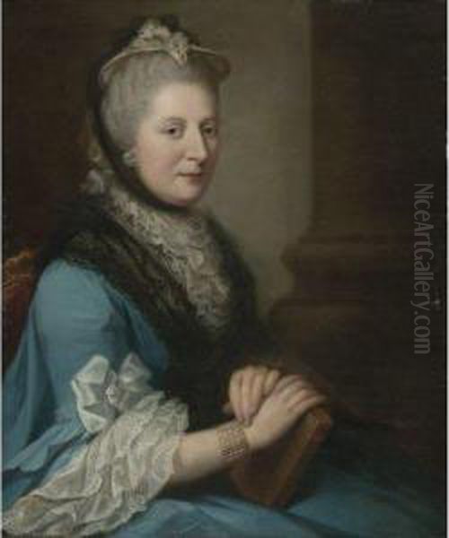 Portrait Of A Lady In Blue - view 1