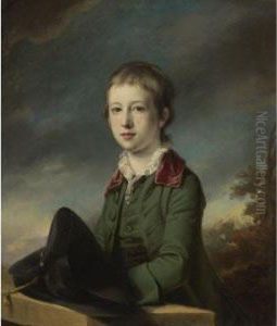 Portrait Of A Boy In A Green Coat by Francis Coates Jones