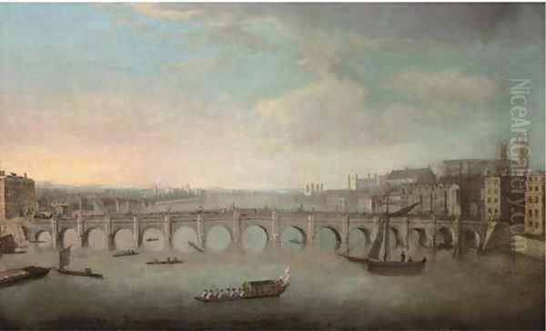 View of the Thames, with Westminster Bridge from the North - view 1