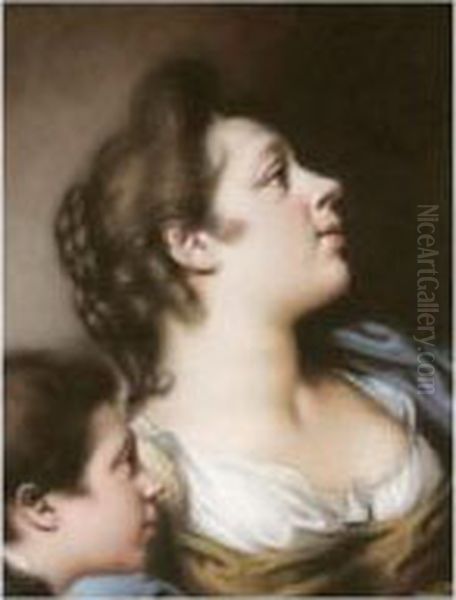 Portrait Of A Young Woman And Child - view 1