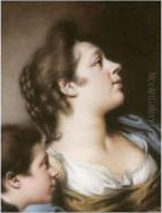 Portrait Of A Young Woman And Child by Francis Coates Jones