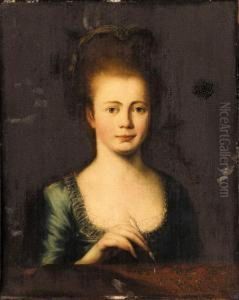 Portrait Of Miss Edgar, Doing Embroidery