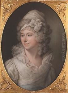 Portrait Of Miss Frances Bankes by Samuel Cotes