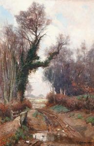 Lane At Kelsale by Frederick George Cotman