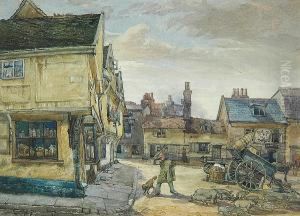 A Pig Driver In A Suffolk Town