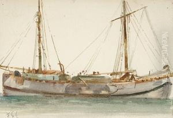 Study Of A Dutch Schooner - view 1