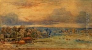 Extensive Landscape With Farmstead by John Joseph Cotman