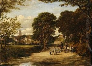 Moving The Sheep On A Country Lane