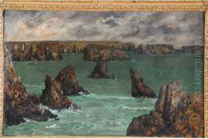 cotes Rocheuses En Bretagne by Charles Cottet