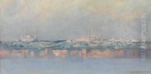 Blick Aufkonstantinopel Vom Bosporus Aus
