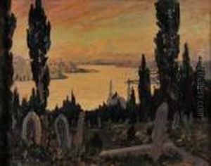 Vue Du Bosphore D'un Cimetiere