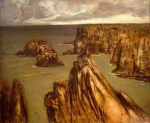 Falaises A Belle-ile by Charles Cottet