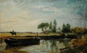 A Barge below Flatford Lock, c.1810