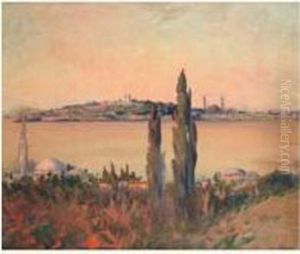 Constantinople, Ifs Dans Les Jardins Du Haut Pera by Charles Cottet