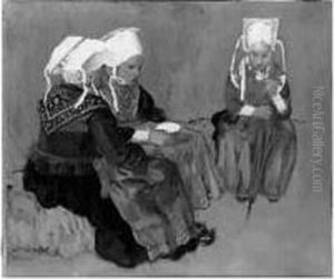 Femmes De Plougastel. by Charles Cottet