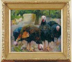 groupe De Dindons by Marcel Couchaux