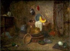 Interieur De Cuisine by Alexandre Jean Couder